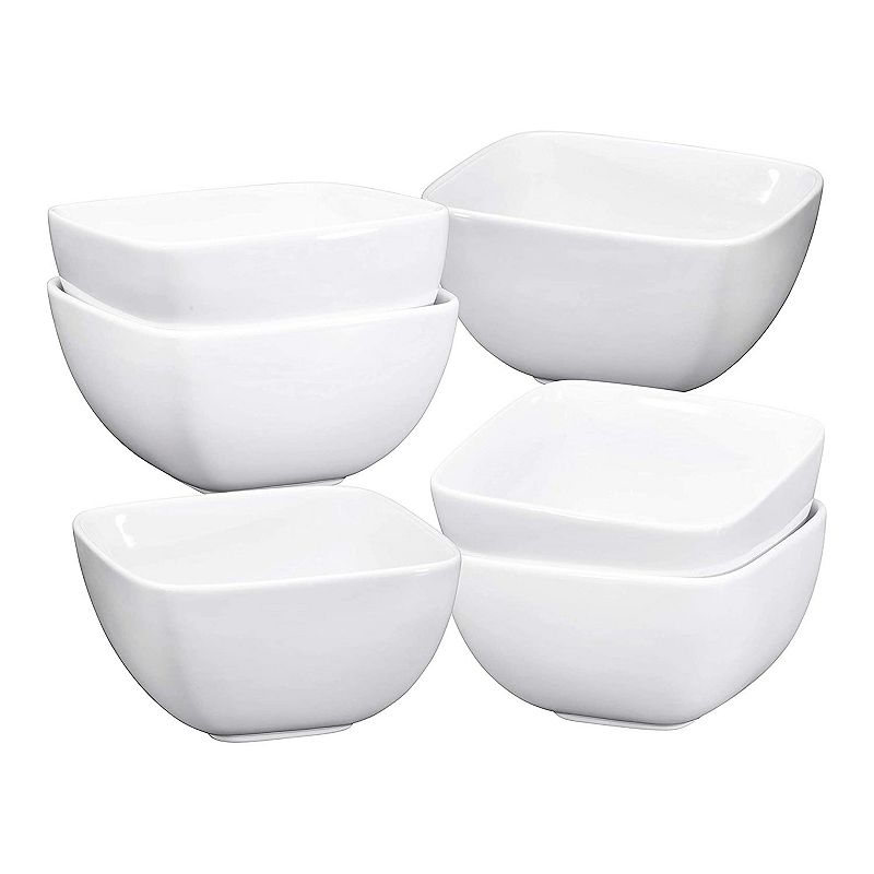 Porcelain Ceramic Square Soup Bowls With Handles， Soup Crocks