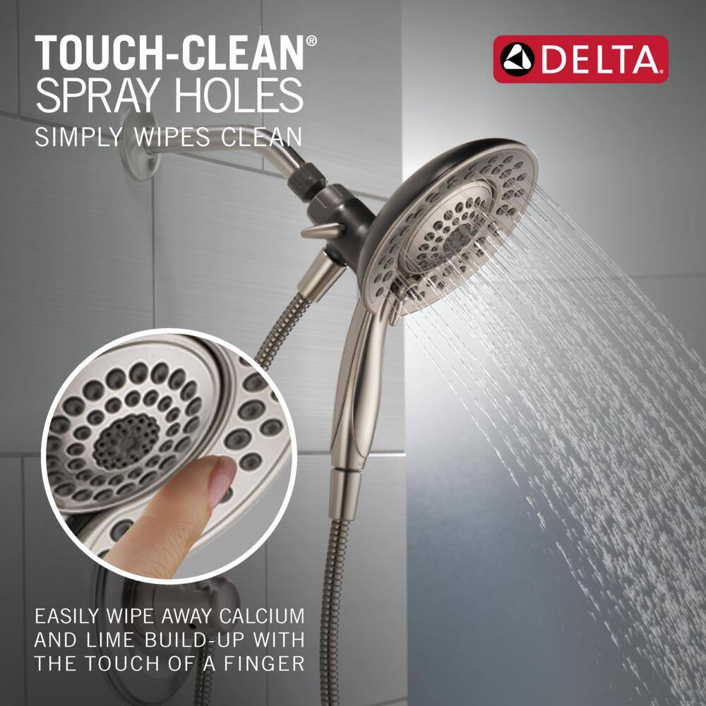 Delta Lahara In2ition 2-in-1 Single-Handle 5-Spray Tub and Shower Faucet in Brushed Nickel 144938DC-SS-I20