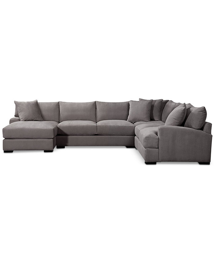 Furniture Rhyder 4-Pc. 112 Fabric Sectional Sofa with Chaise