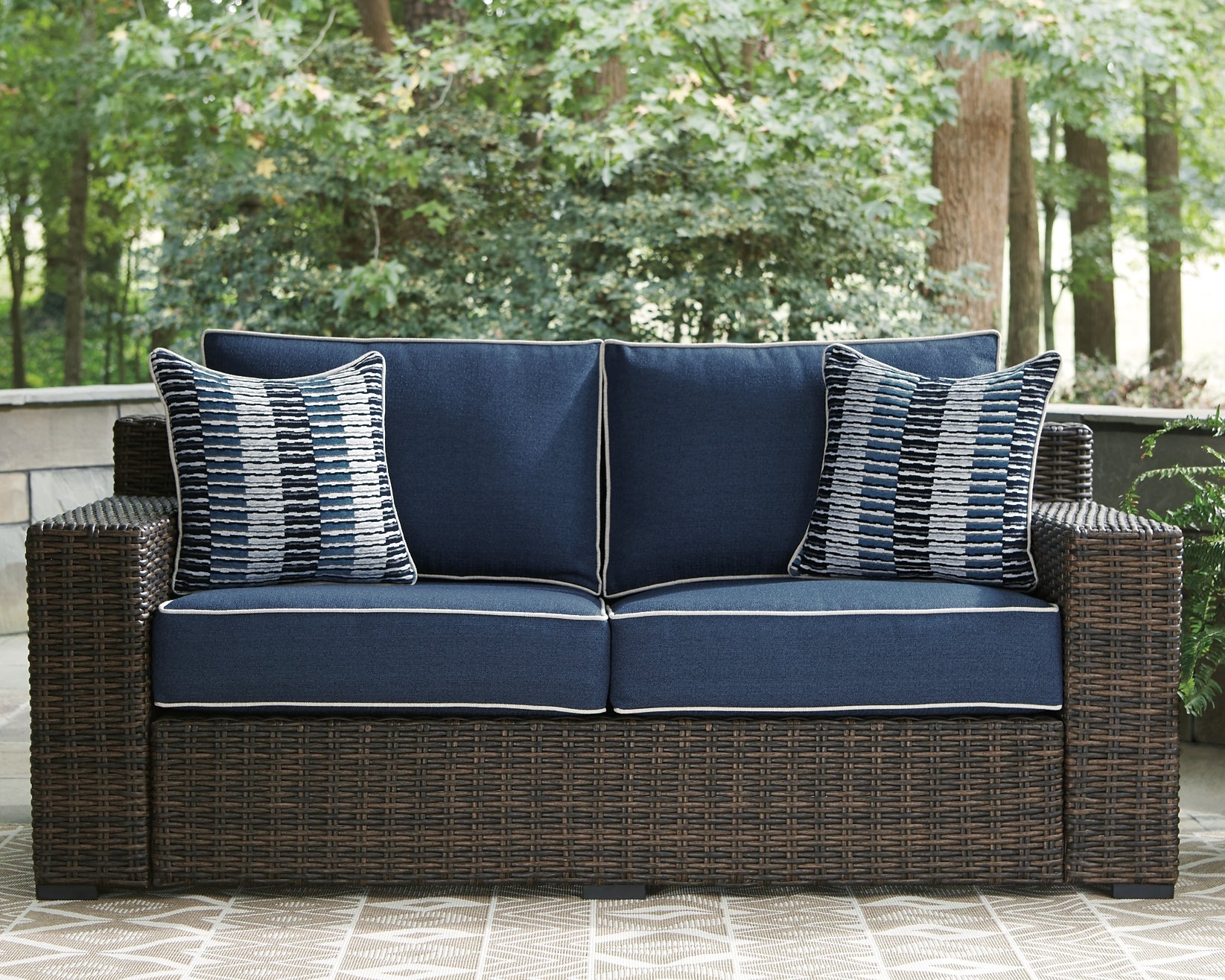 Grasson Lane Outdoor Sofa and Loveseat with Coffee Table