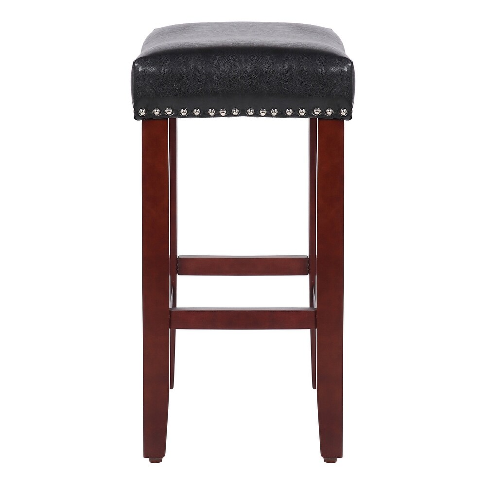 Nouvelle 24 inch Saddle Counter Stool (Set of 2)