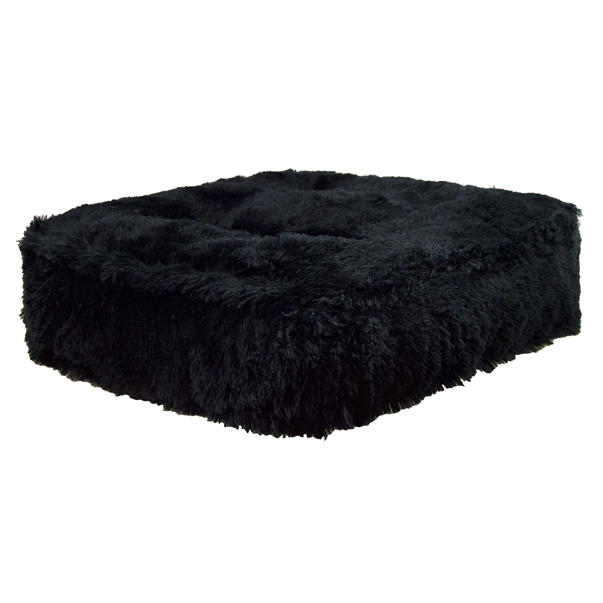 BESSIE AND BARNIE Black Bear Luxury Extra Plush Faux Fur Rectangle Dog Bed， 28