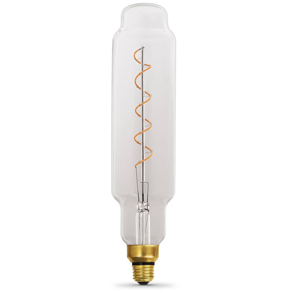 Feit Electric 60-Watt Equivalent Bottle Edison LED Clear Glass Vintage Oversized Spiral Filament Light Bulb Warm White 2000K (1-Bulb) VBSCL820FIL