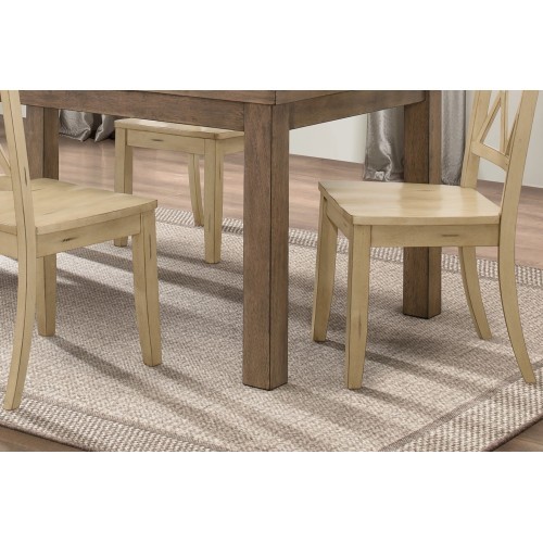 Casual Buttermilk Finish Side Chairs Set of 2 Pine...