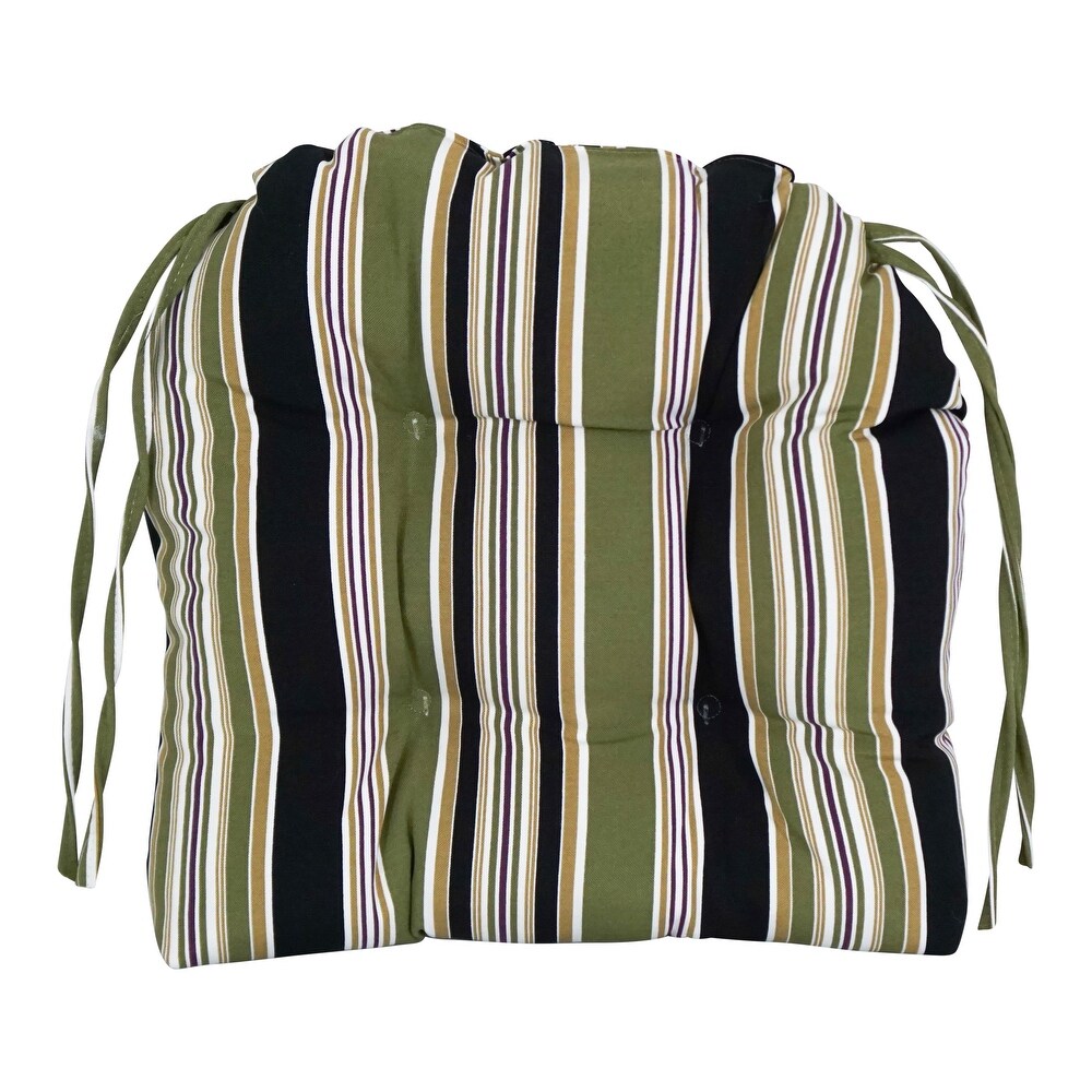 16 inch Rounded Back Tufted Indoor/Outdoor Chair Cushions (Set of 4)   16\