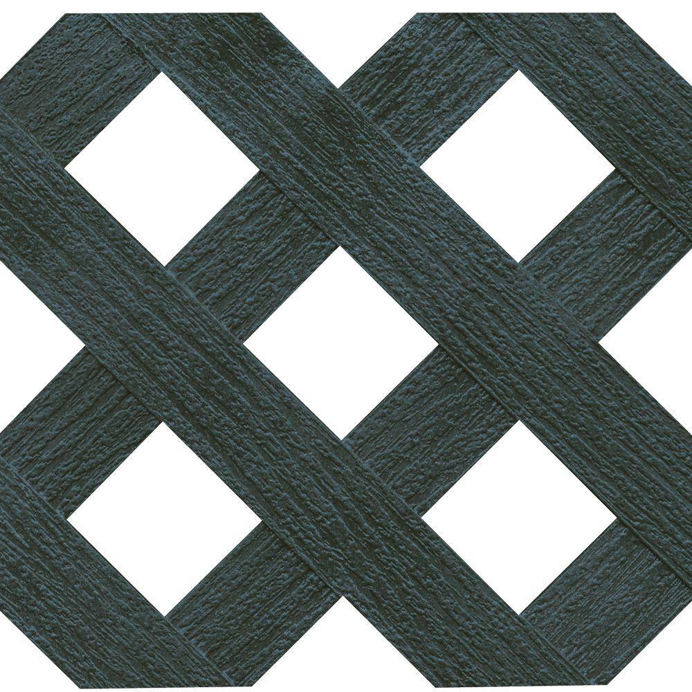 Barrette Outdoor Living 4 ft. x 8 ft. Woodland Green Privacy Diamond Vinyl Lattice - Framed 73004037