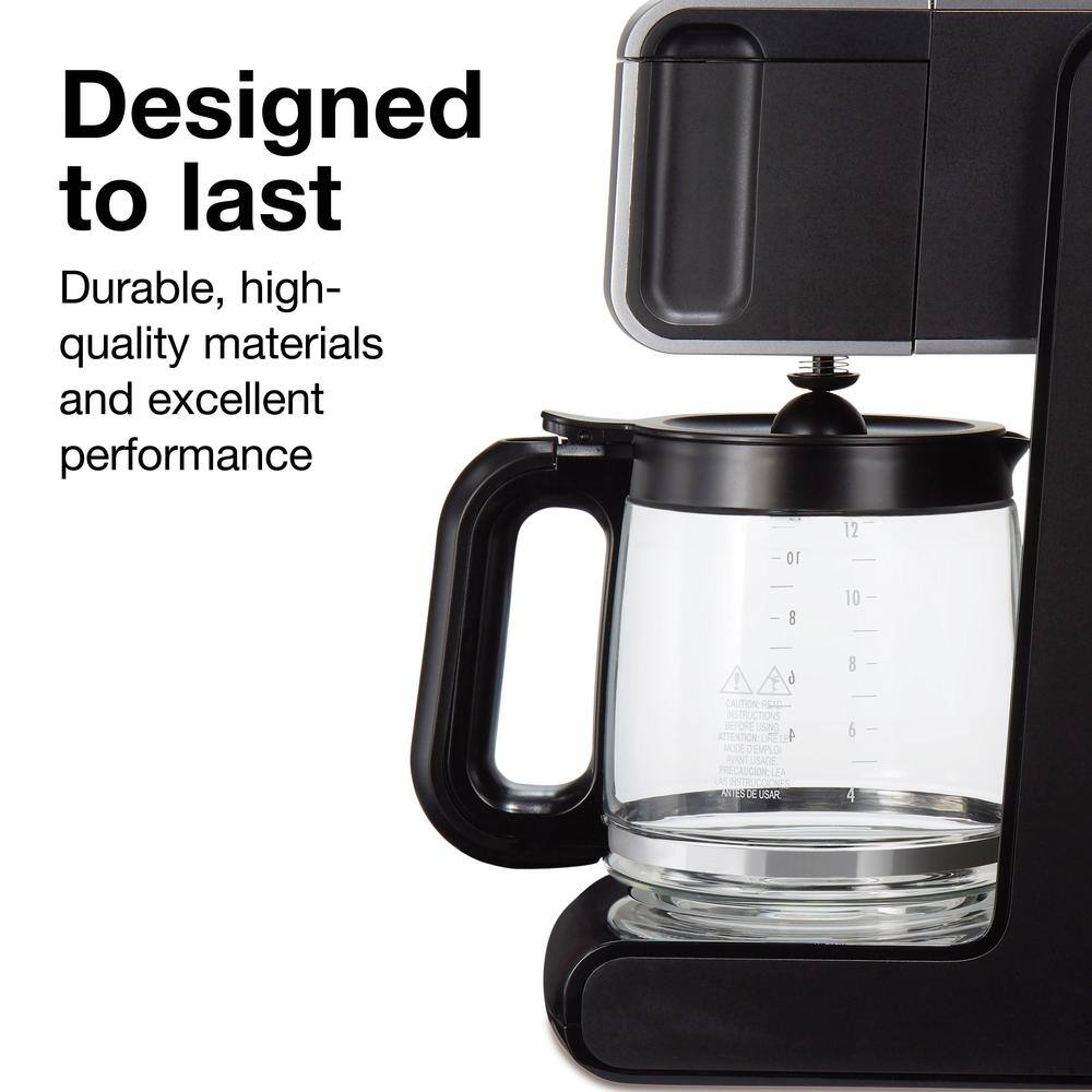 Proctor Silex FrontFill Programmable 12 Cup Black Drip Coffee Maker 43687