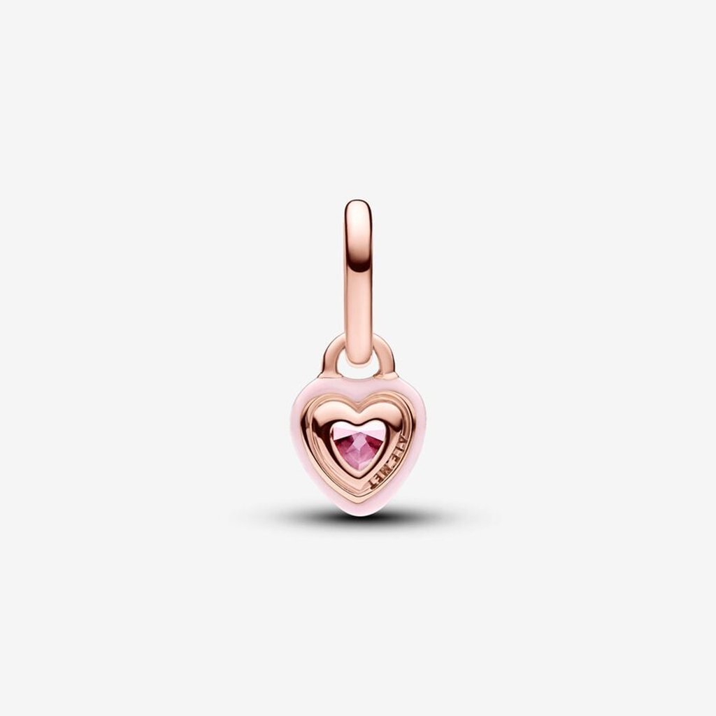 PANDORA  Pandora ME Pink Chakra Heart Mini Dangle Charm - 14k Rose gold-plated unique metal blend