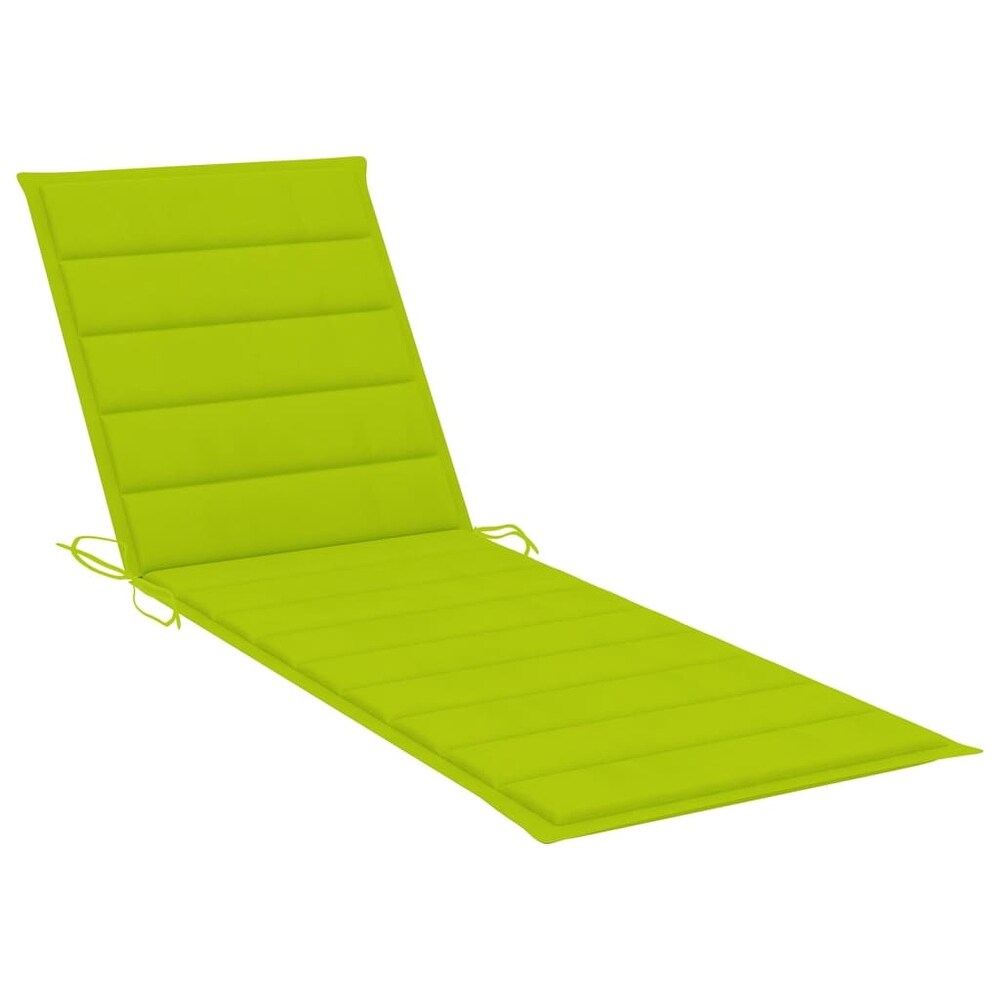 vidaXL Patio Lounge Chair Porch Sunbed Poolside Sunlounger with Cushion Bamboo   78.7\