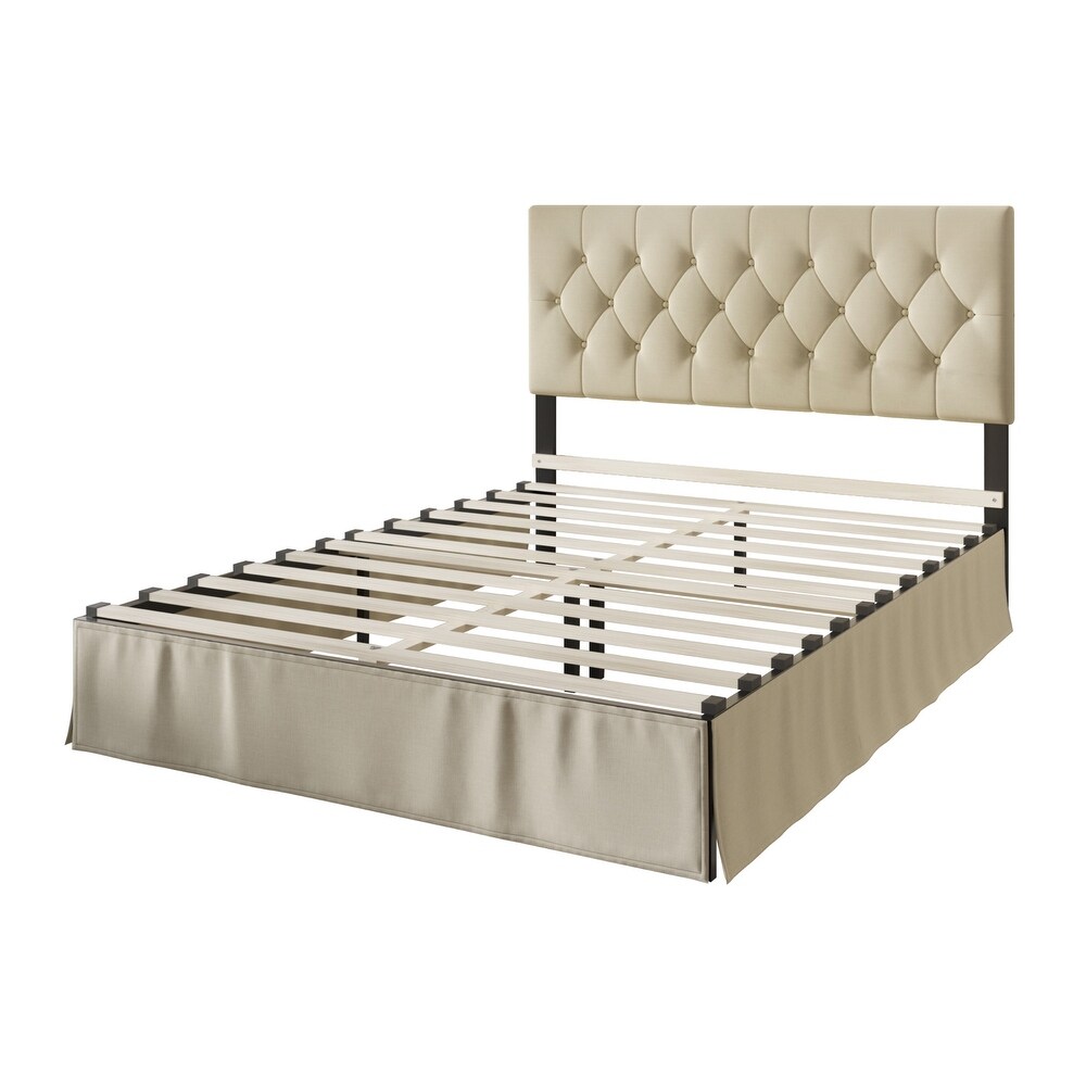 Zachary Tufted Upholstered Platform Bed