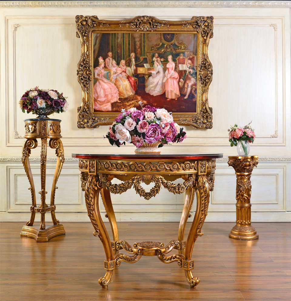 Magnific 41 quotRound Foyer Table   Victorian   Coffee Tables   by Infinity Furniture  Houzz