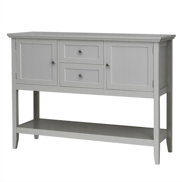 Wooden Sideboard Buffet Console Table w/ Drawers and Storage - 46