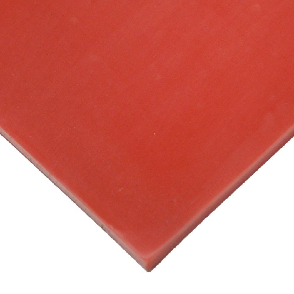 Rubber-Cal Silicone 18 in. x 36 in. x 24 in. RedOrange Commercial Grade 60A Rubber Sheet 20-116-0125-36-024