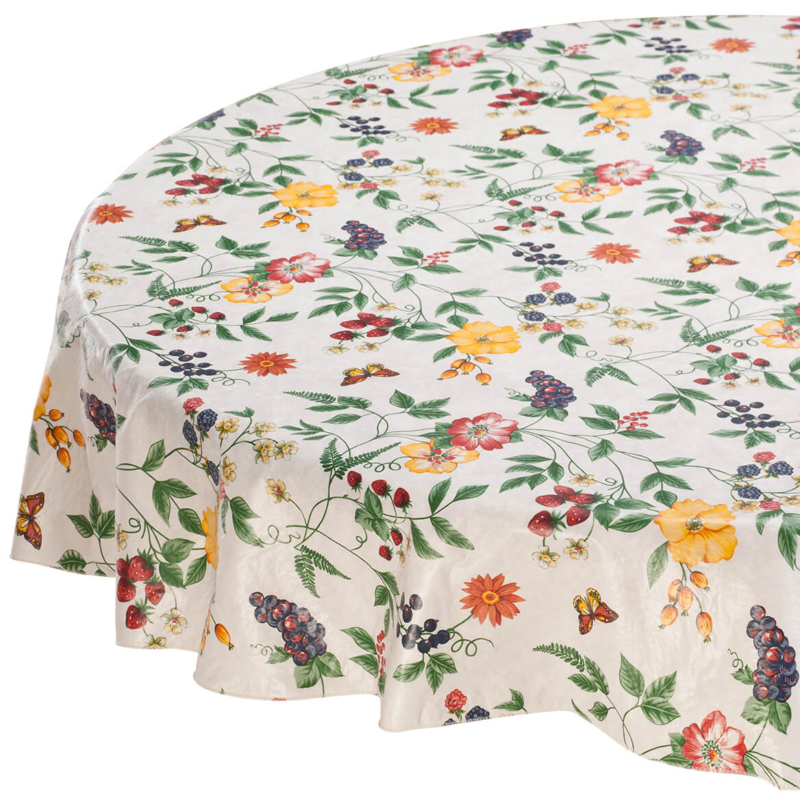 Enchanted Garden 100% Vinyl Tablecloth 70 Round