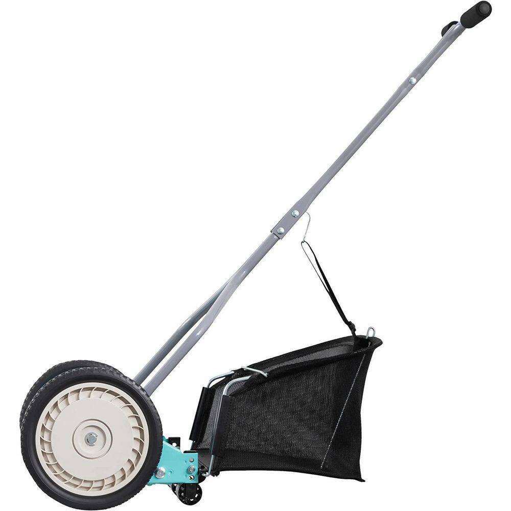 American Lawn Mower Company 14 in. Manual Walk Behind Push Reel Lawn Mower Grass Catcher Included 1304-14GC