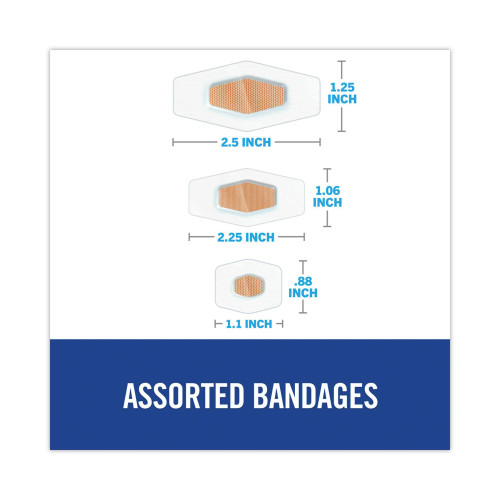 Nexcare Waterproof， Clear Bandages， Assorted Sizes， 50/Box (43250)