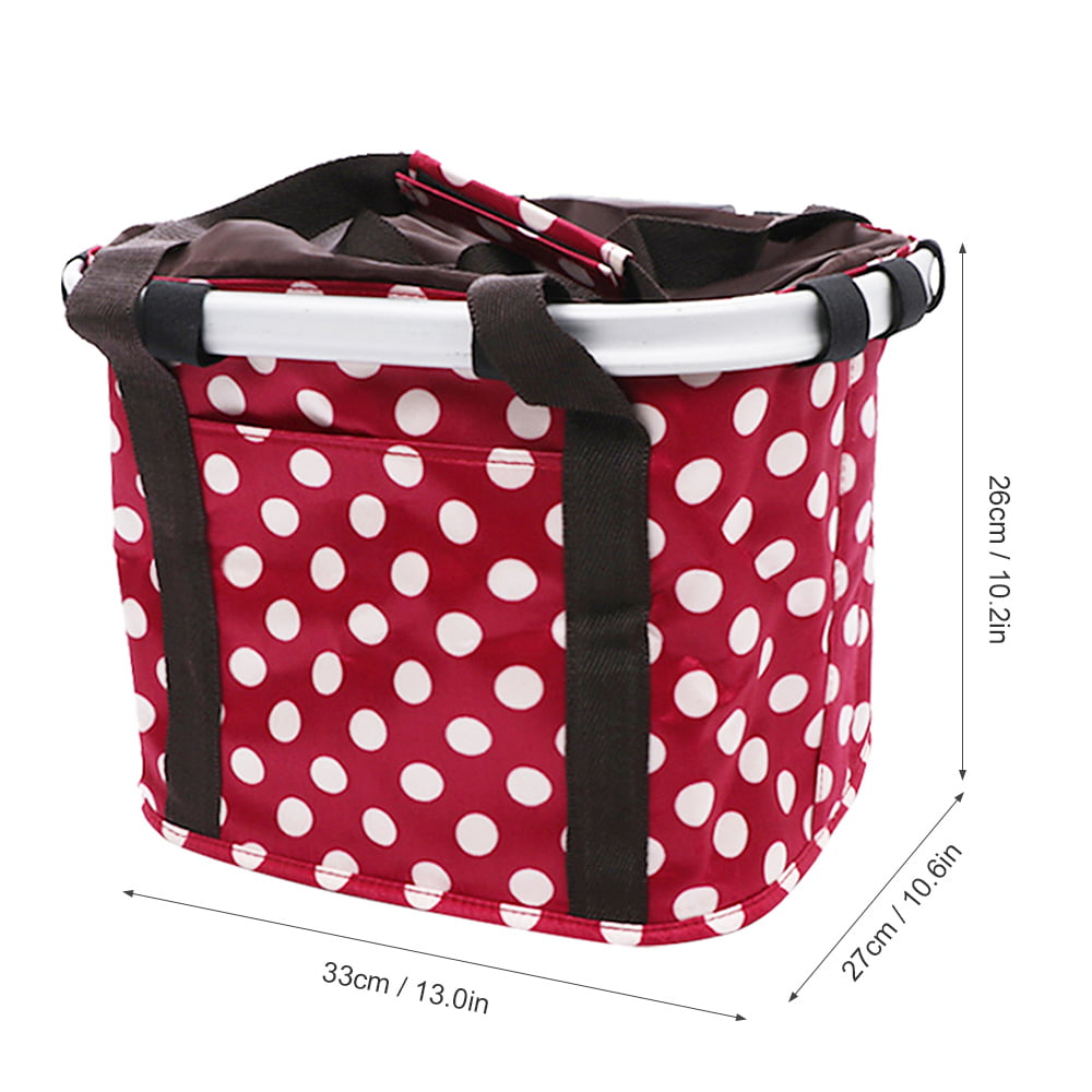 Bike Basket Collapsible Bicycle Handlebar Basket Quick-release Cycling Pet Dog Cat Carrier Bag