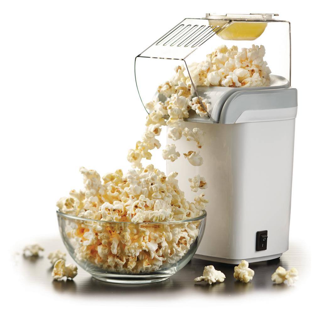 Brentwood Appliances 1200 W 64 oz. White Hot Air Popcorn Machine PC-486W