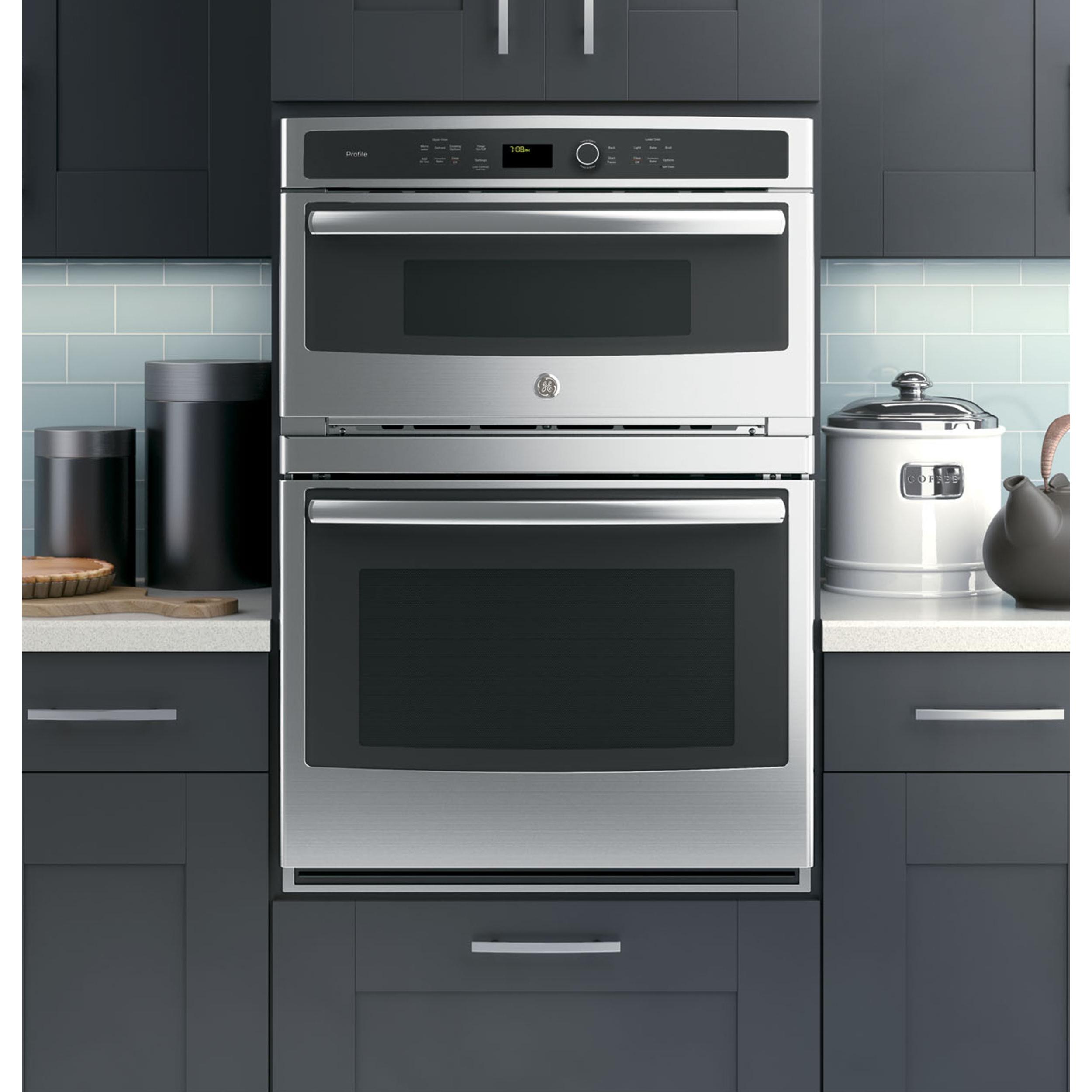 GE Profile 30-inch, 5 cu. ft. Built-in Combination Wall Oven with Convection PT7800SHSS