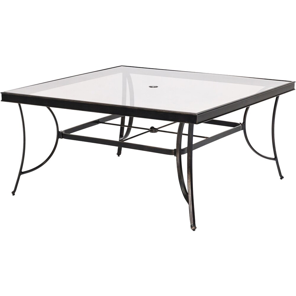 Hanover Fontana 9 Piece Dining Set with Eight Swivel Rockers and a 60 In. Square Dining Table