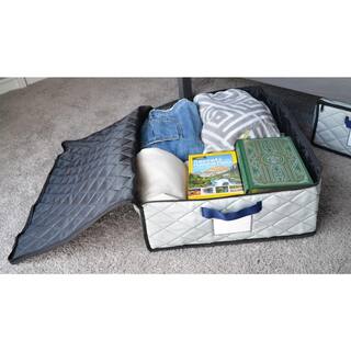 Simple Living Solutions 17-Gal. Quilted Under the Bed Bundle in Grey - Small and Medium 811224-LQ-G