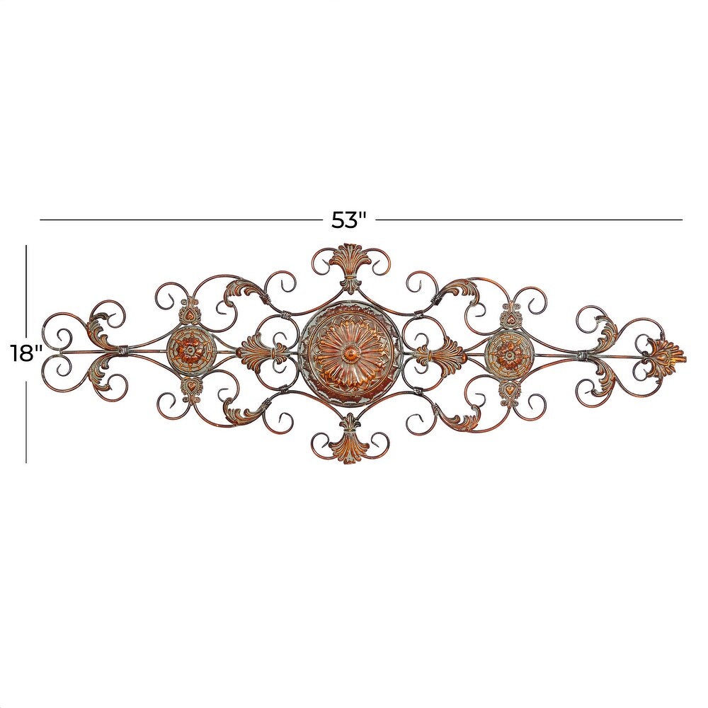 Brown Metal Rustic Ornamental Wall Decorl