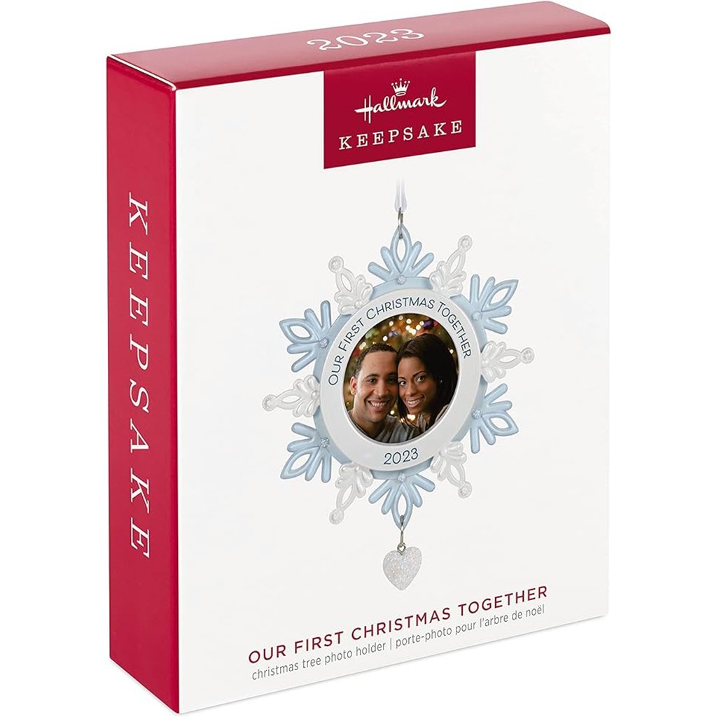 Hallmark  2023 Keepsake Ornament Our First Christmas Together Snowflake Photo Frame