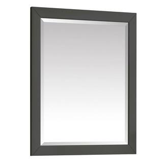 Home Decorators Collection Windlowe 24 in. W x 32 in. H Framed Rectangular Beveled Edge Bathroom Vanity Mirror in Gray 15101-M24-GR