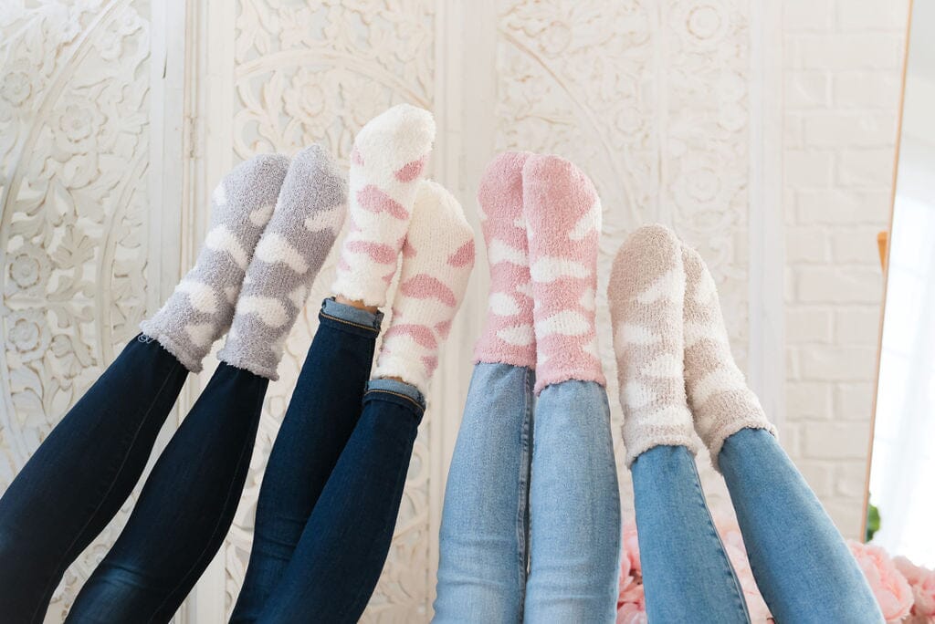 Fuzzy Heart Socks