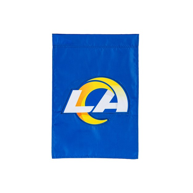 Evergreen Los Angeles Rams Garden Applique Flag 12 5 X 18 Inches Outdoor Sports Decor For Homes And Gardens