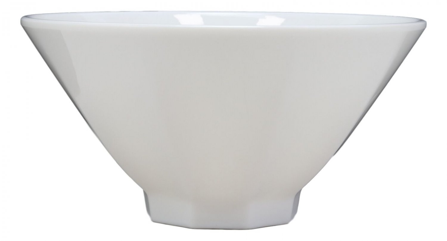 1 Contemporary Octagon White Jade Melamine Large 8Dia Soup Salad Bowls 42oz Set 6 EBR02