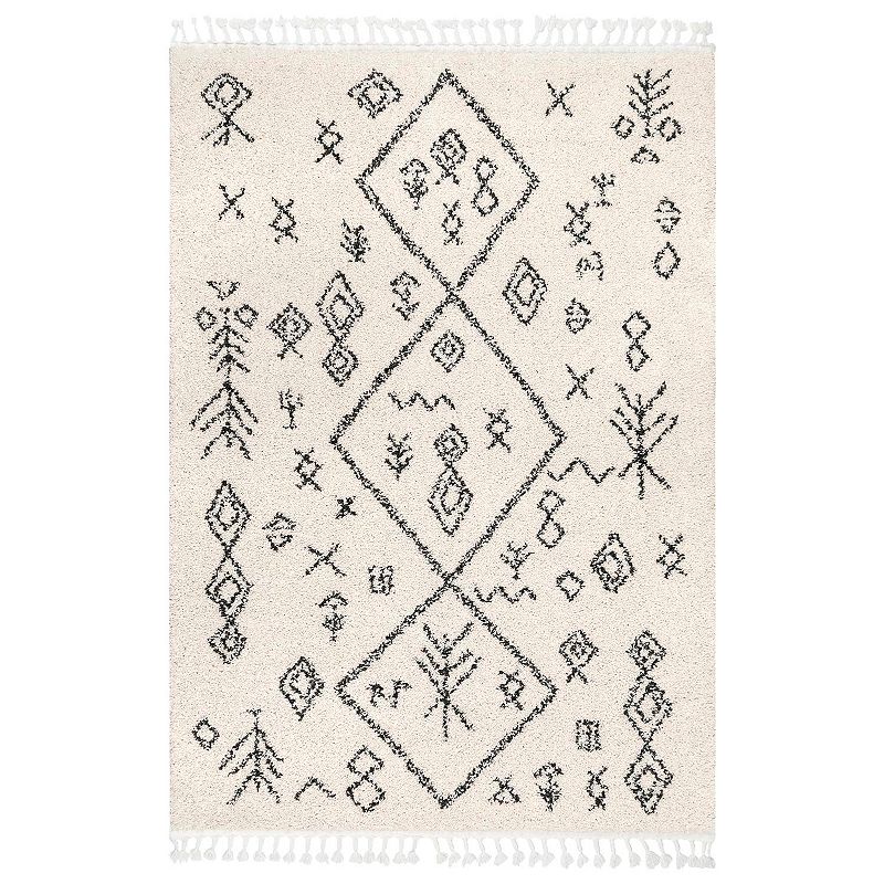 nuLOOM Kayla Moroccan Abstract Tassel Rug