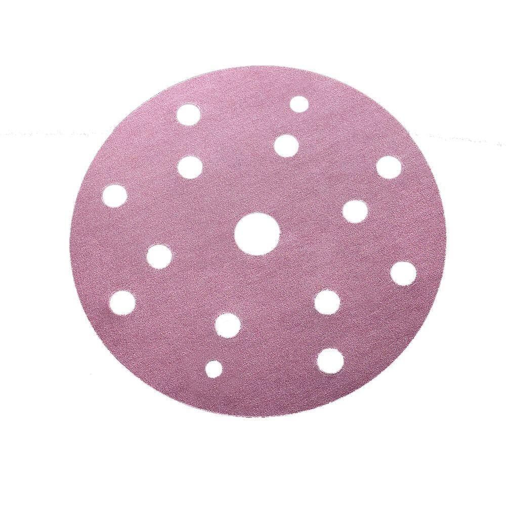 DIABLO 6 in. 40-Grit 15-Hole Sanding Disc with Hook 'n Loop Backing (50-Pack) D754629480040