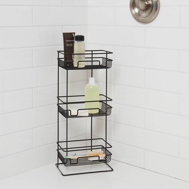 3 Tier Round Wire Shower Storage Tower