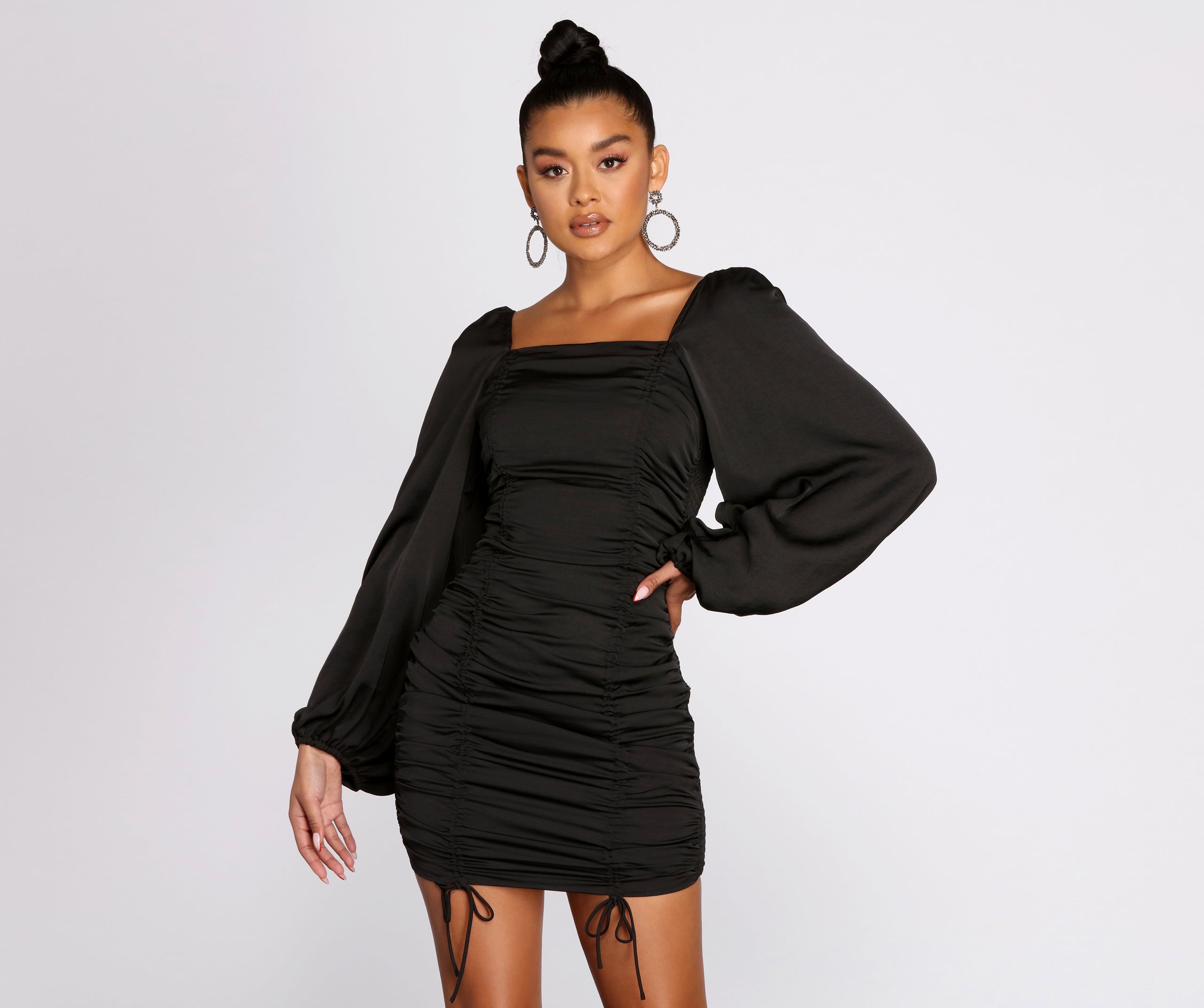 Ready Or Not Ruched Mini Dress