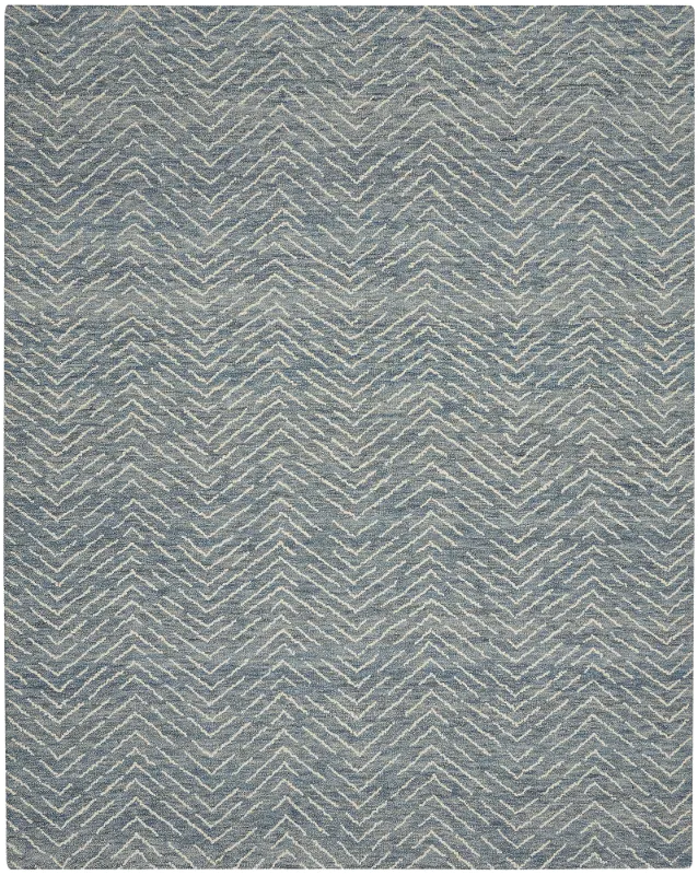 Colorado 5 x 7 Indigo and Ivory Area Rug