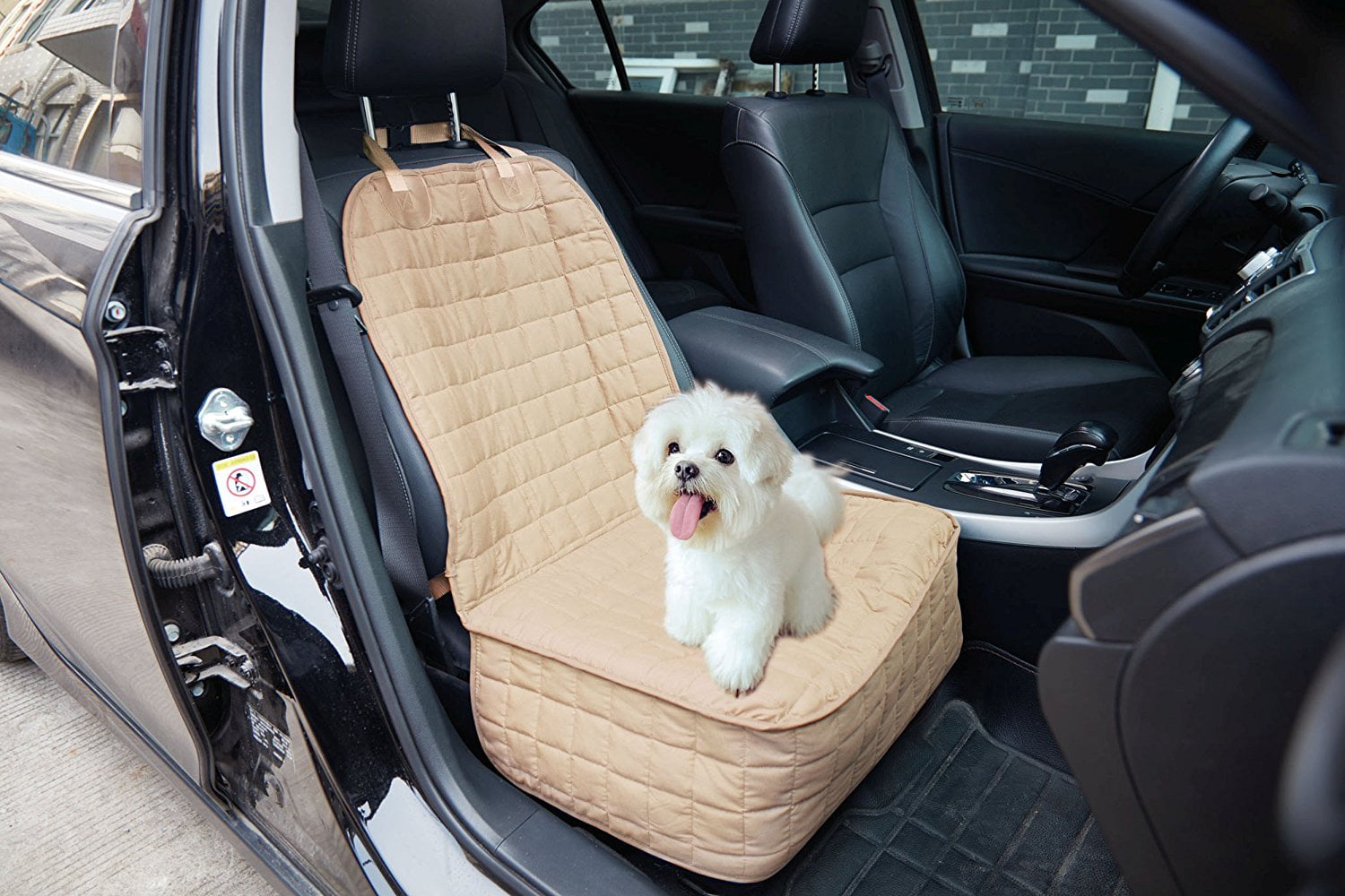 Pet Dog Car Seat Cover Protector， Waterproof Nonslip Seat Covers for Dogs， Dog Seat Covers for Cars， Puppy Car Seat， Anti Scratch Blanket Mat for Truck Cars SUV Seat， Beige