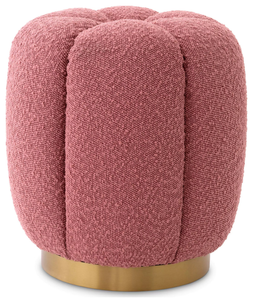 Modern Bouclé Stool  Eichholtz Stool Orchanic   Contemporary   Footstools And Ottomans   by Oroa   Distinctive Furniture  Houzz