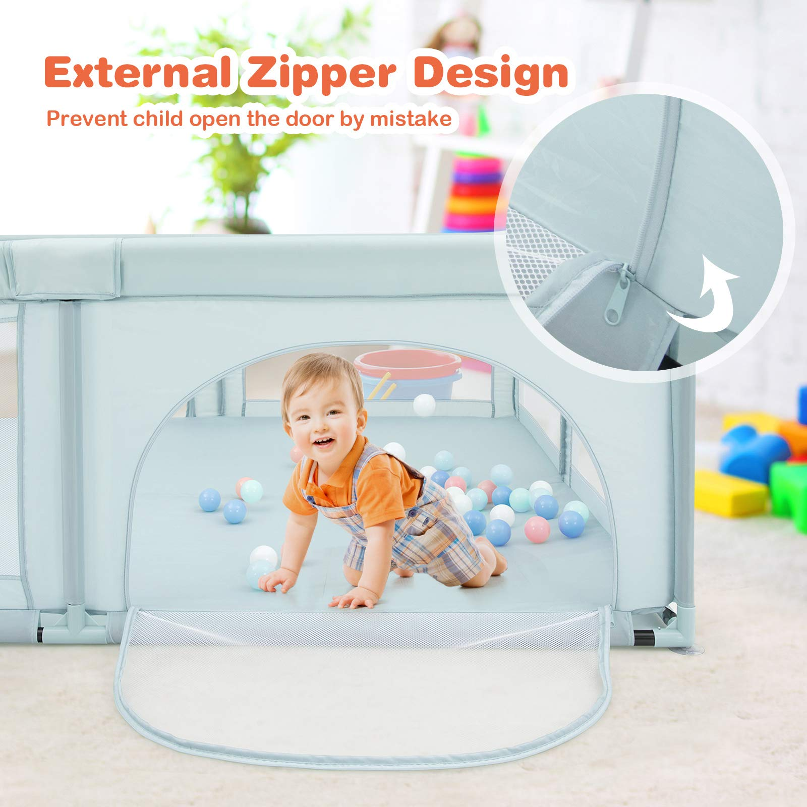 Costzon Baby Playpen, Extra Large Playpen for Toddlers Baby, 81