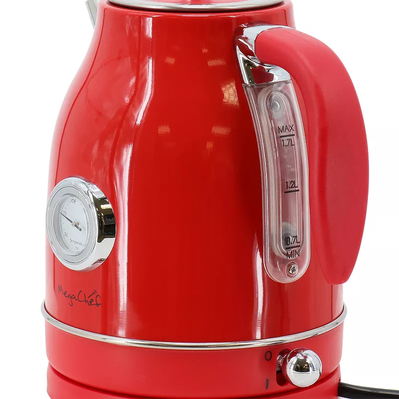 MegaChef 1.7-Liter Electric Tea Kettle and 2-Slice Toaster Combo