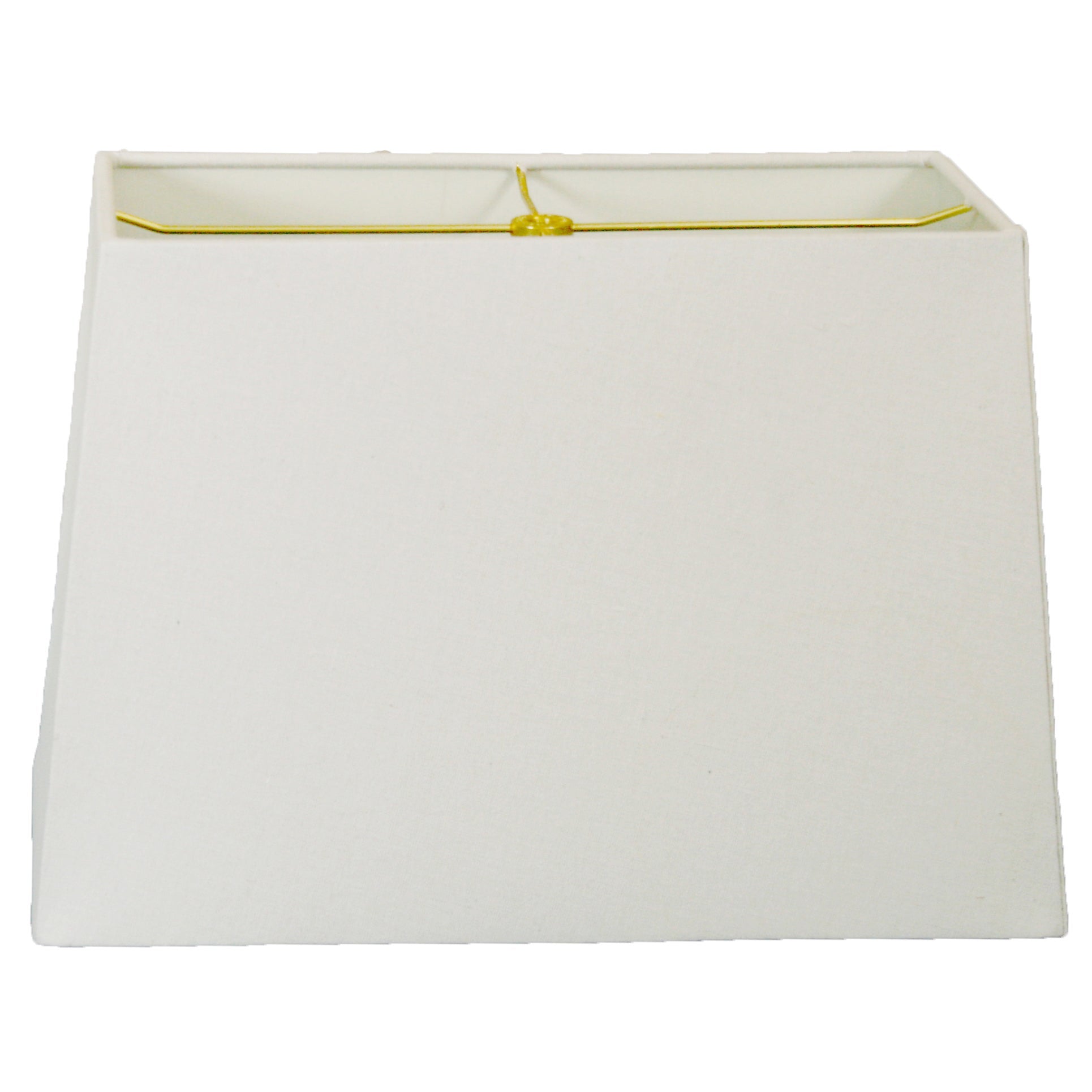 Royal Designs， Inc. 12 inch Rectangle Hard Back Lamp Shade Linen White， (5