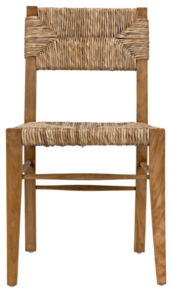 Lester Chair  Teak With Woven Set of 2   Modern   Dining Chairs   by Rustic Home Furniture Deco  Houzz