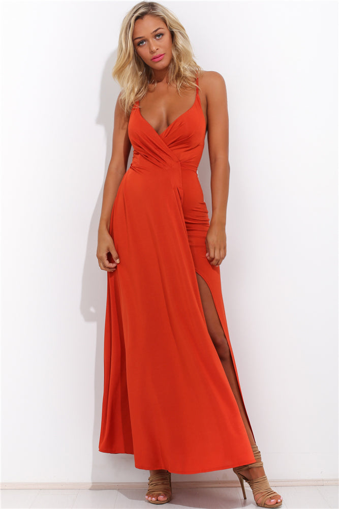 Love Somebody Maxi Dress Rust