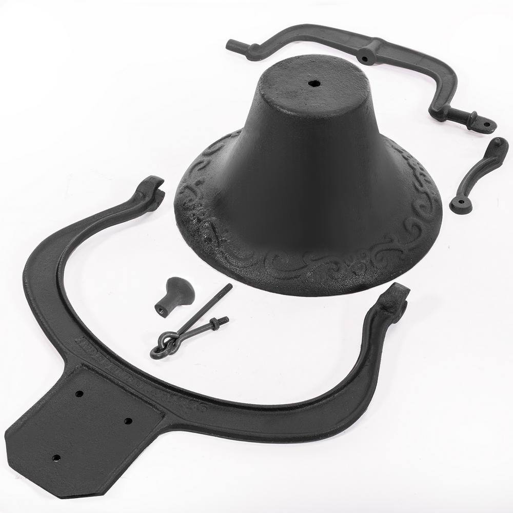 XtremepowerUS Black Large Antique Cast Iron Farmhouse Dinner Bell 90000-XPH1