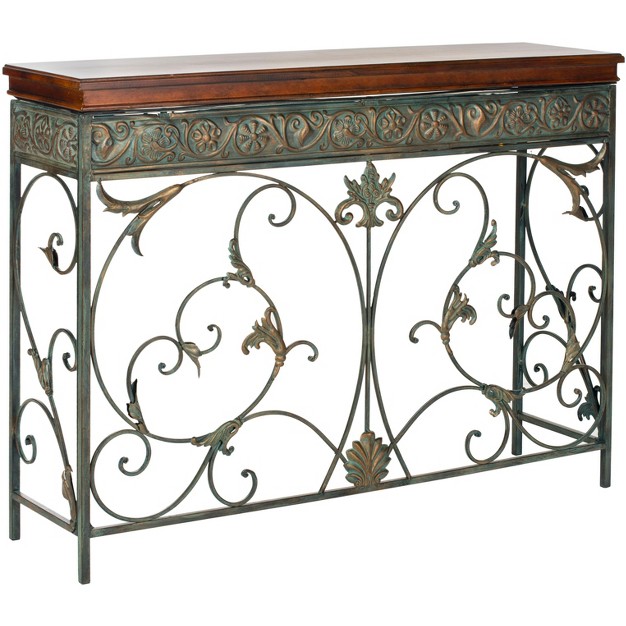 Cynthia Console Table Brown Safavieh