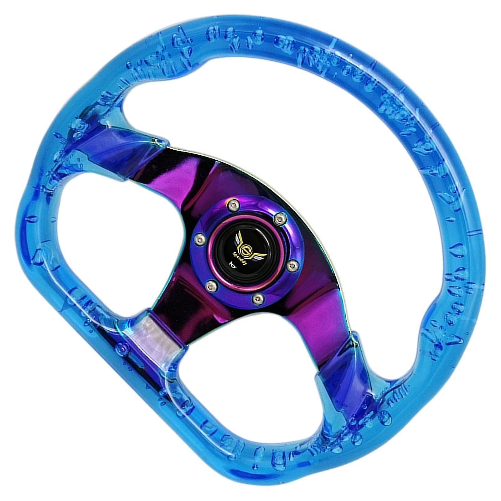 D Shaped 13 Inch Auto Acrylic Steering Wheel Drifting Steering Wheel Part.