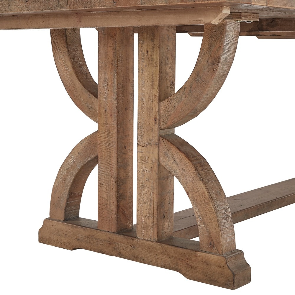 Paloma Reclaimed Wood Rectangular Trestle Table by iNSPIRE Q Artisan   Brown