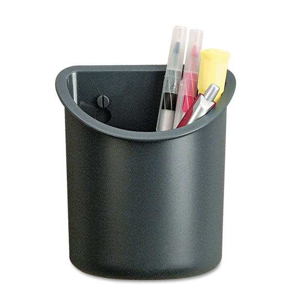 Universal Recycled Plastic Cubicle Pencil Cup 4 1 4 X 2 1 2 X 5 Charcoal 08193