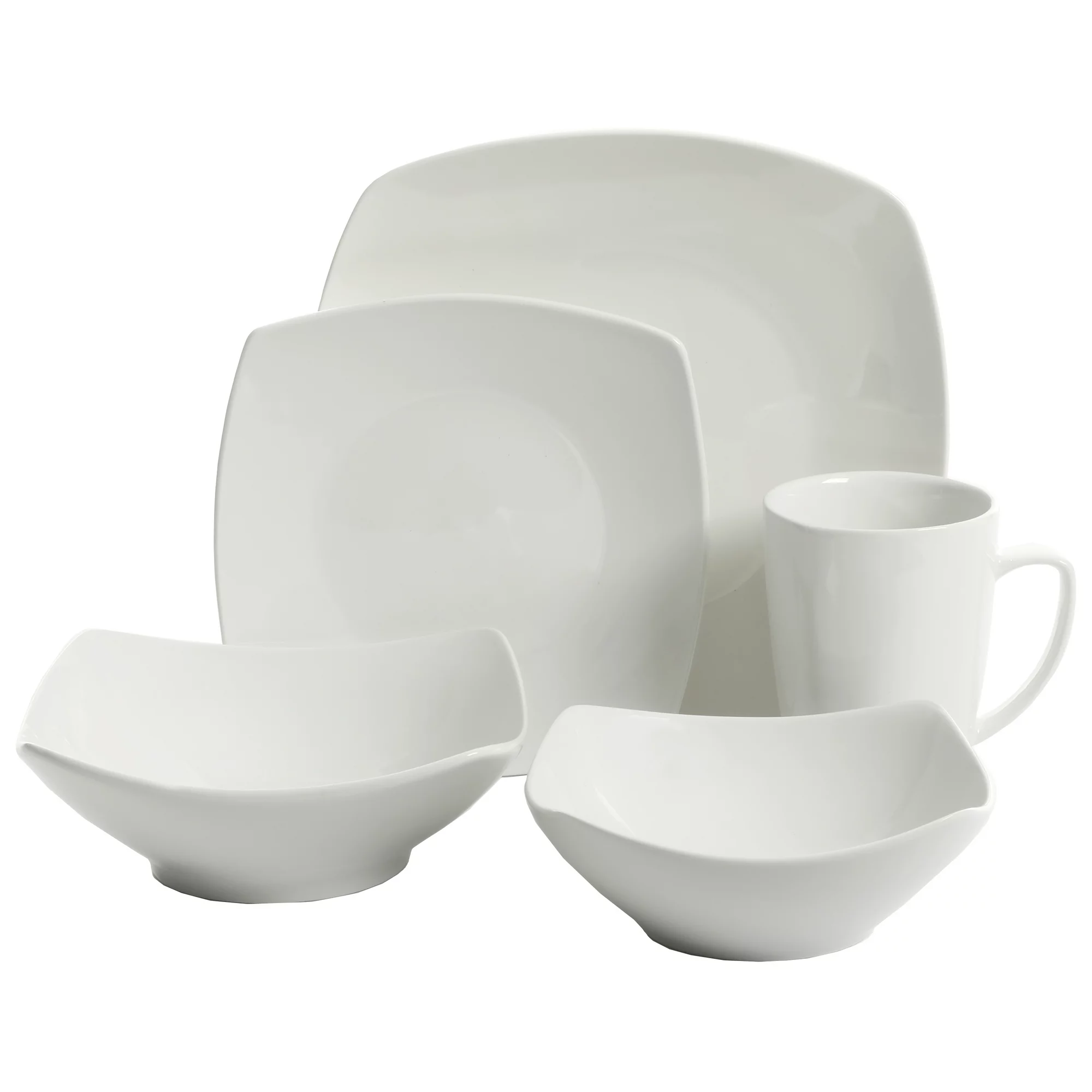 Gibson Home Everyday Square Expanded 40-Piece Dinnerware Set