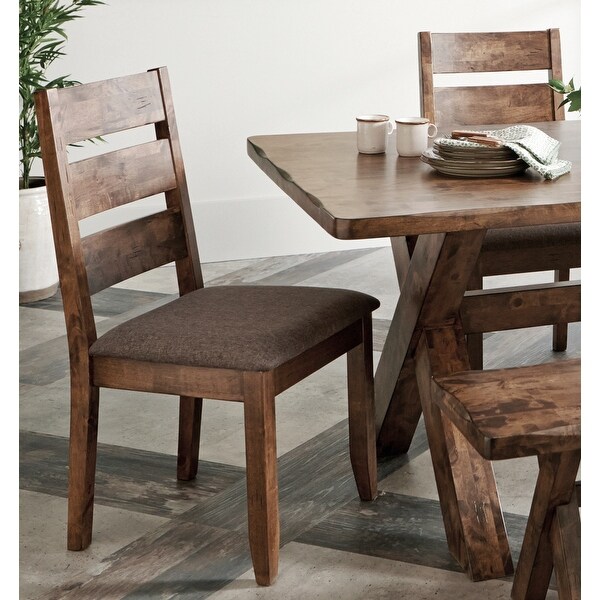 Milano Rustic Design Ladder Back Dining Chairs (Set of 2)